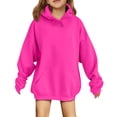 thumbnail image 3 of OIOLOYJM Girls Boys Hoodies Oversized Trendy Casual Drop Shoulder Fleece Long Sleeve Hooded Sweatshirt Fall Loose Fit Soft Comfortable Y2k Clothes with Kangaroo Pocket, 3 of 4