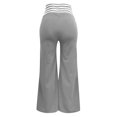 thumbnail image 5 of WTOBBY Women's Vintage Bloom Palazzo Pants - High Waist Wide Leg Trousers with Dual Pockets & Breathable Cotton Blend for Street Fashion,Gray S, 5 of 5