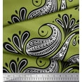 thumbnail image 3 of Soimoi Green Cotton Voile Fabric Geomertic & Paisley Fabric Prints By Yard 42 Inch Wide, 3 of 3