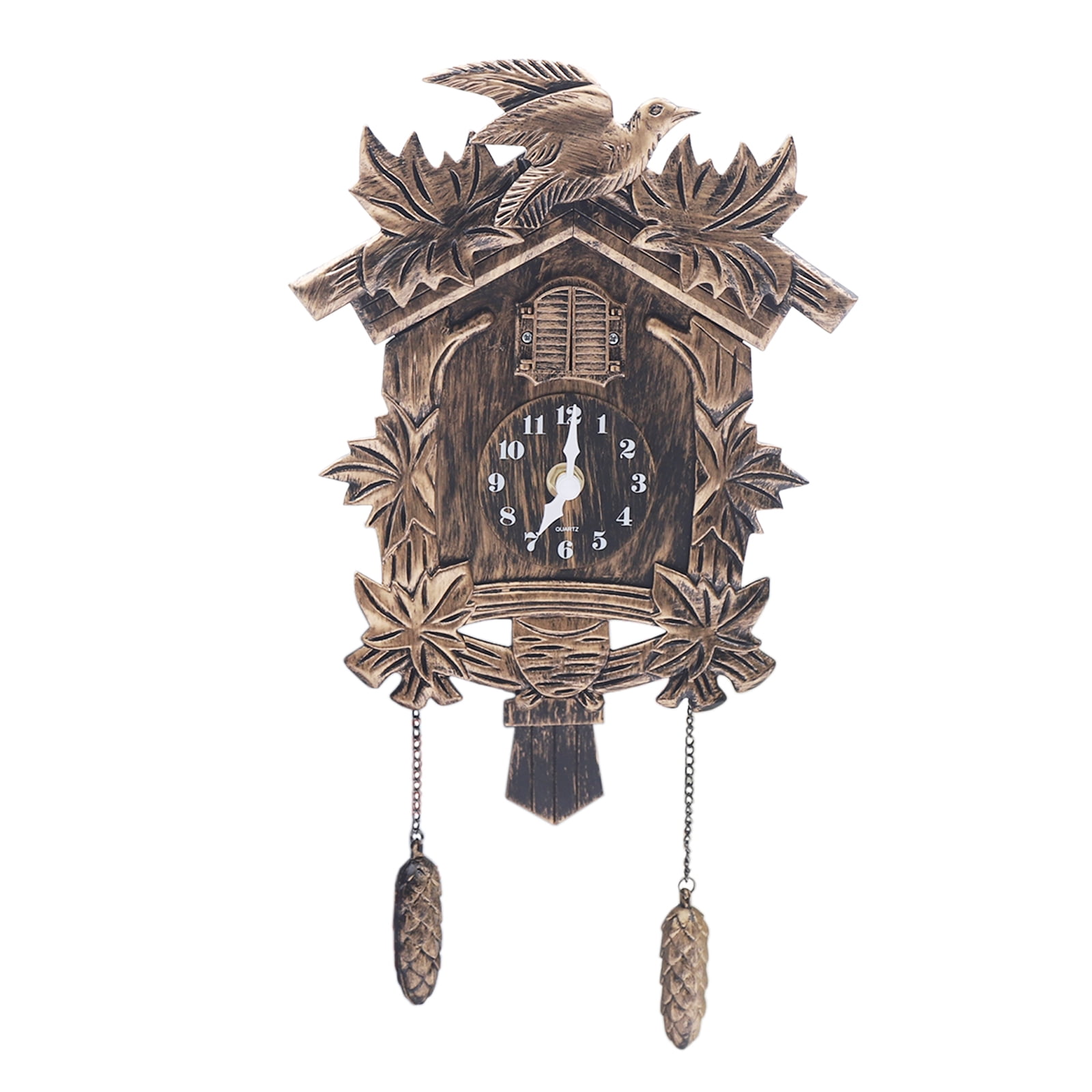 Miumaeov Vintage Clock Cuckoo Hanging Clock Pendulum Wall Clock,Antique