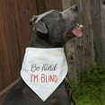 thumbnail image 3 of Be Kind I'm Blind Dog Pet Bandana - White, 3 of 4