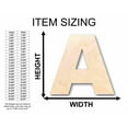 thumbnail image 2 of Unfinished Wood Block Letter A - Craft - up to 46" DIY 18" / 3/4", 2 of 3