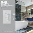 thumbnail image 2 of Decorator Double Rocker Light Switch, Two Single Pole Electrical Paddle Switch, 15A, 125V, in-Wall On/Off Switch, Self-grounding, Wall Plate is Included, UL Listed,White 2PC, 2 of 7
