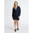 thumbnail image 2 of Scoop Women's Oversized Ribbed Cardigan Sweater, Midweight, Sizes XS-XXL, 2 of 4
