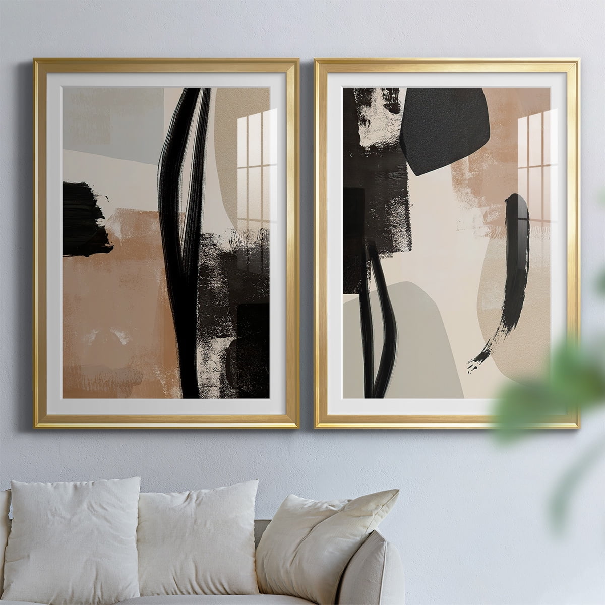 Wexford Home Selective Arrangement I Premium Framed Print, 30.5" x 42.5" - Ready to Hang, Gold (Set of 2)