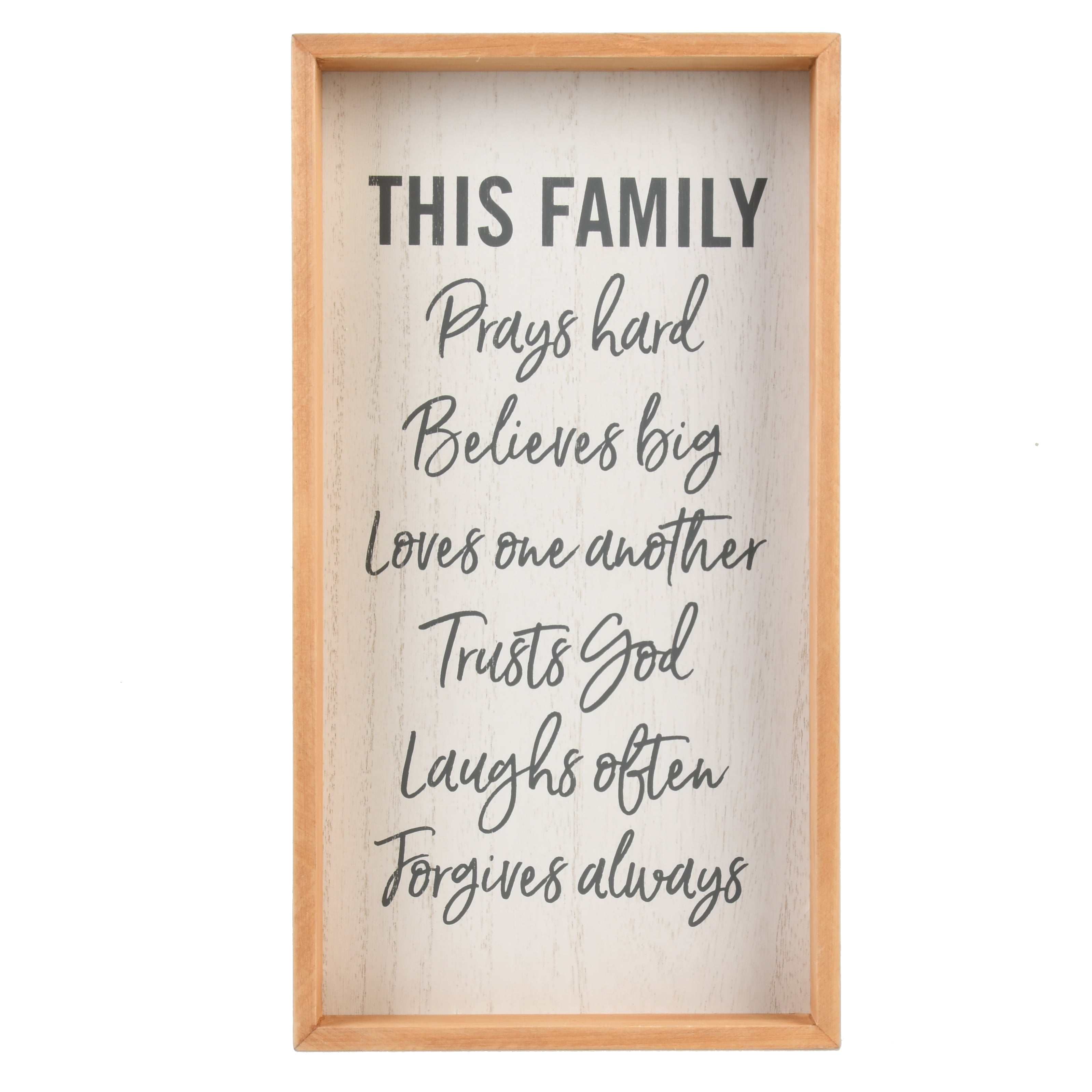 DaySpring Wood Frame Wall Décor This Family Prays