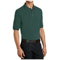 thumbnail image 2 of Yellow Rooster Mens Heavyweight Cotton Pique Polo with Pocket Dark Green 3XL, 2 of 4