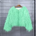 thumbnail image 6 of Hueook Faux Fur Vest Women Winter Solid Color Casual Extended Warm Jacket Mint Green S, 6 of 6