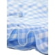 thumbnail image 5 of Vestido casual de verano Allegra K con estampado de cuadros volantes y mangas abullonadas cuello Peter Pan Azul Claro XL, 5 of 6