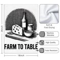 thumbnail image 3 of 2 Pcs Funny Kitchen Towels,Farm To Table Microfiber Dish Towels,Kitchen Tea Towels,Kitchen Towel Set (18" X 26"), 3 of 3