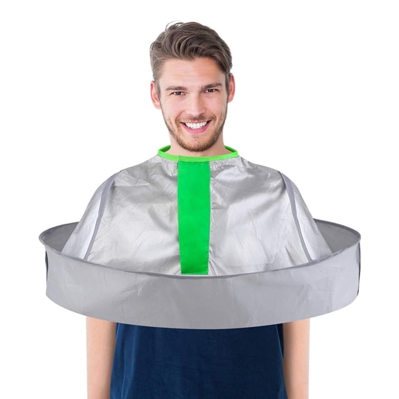Haircut Umbrella Foldable Barber Cape, Shaving Cape Hair Catcher Waterproof Hair Cutting Cloak For Home Adults And Kids Stylist Use Hairdressing Kit Grey