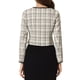 thumbnail image 3 of CHAQUETA DE TWEED CON CUELLO REDONDO Y CIERRE DE BOTONES PARA MUJERES INSPIRADAS CHIC, TALLA XL, NEGRO Y BLANCO, 3 of 6