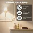 thumbnail image 4 of Govvep 2 Pack Rechargeable Wireless Wall Lights, 5200mAh Removable LED Bulb, 3 Color Dimmable Wall Lamp with Remote, Wall Lights for Living Room and Hallway Staircase, 4 of 8