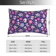 thumbnail image 2 of Kdxio Cotton Pillow Cases 14"x20" Pillowcases,Soft and Breathable Bedroom Pillow Cases-Skull Blue Flower-No Pillow Core, 2 of 5