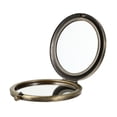 thumbnail image 1 of Weiweiguan Miroir de Maquillage Portable en Bois Métal Miroir Rond Miroir Pliant Rétro pour Femmes, 1 of 7