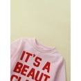 thumbnail image 4 of Kids Toddler Baby Girl Fall Clothes It's a Beaut Clark Letters Print Pullover Sweatshirt Winter Warm Sweater Tops, 4 of 8