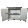 thumbnail image 4 of Kings Brand Furniture Faux Marble Kitchen Island Storage Cabinet, White/Brown, 4 of 11