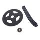 thumbnail image 1 of Piñón Delantero T8F 14T, Cadena De 120 Eslabones Kit De Cadena De Piñón Trasero Delantero T8F Estable Y Preciso Eficiente Alta Dureza Para Mini Motocicletas, 1 of 7
