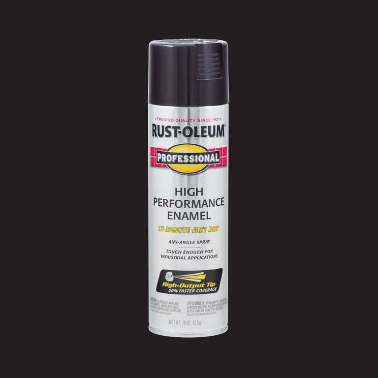 Rust-Oleum Professional Black High Performance Enamel, 15 oz photo 1