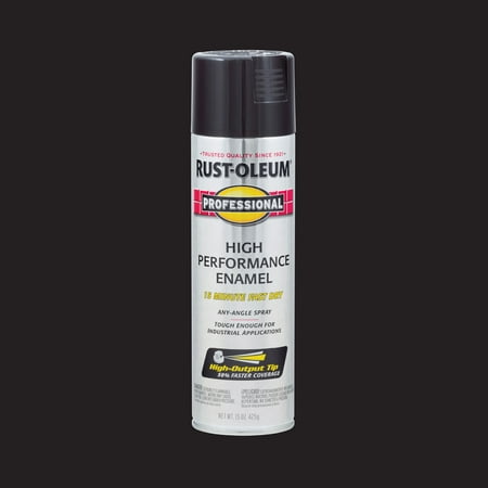 Black, Rust-Oleum Professional High Performance Gloss Enamel Spray Paint-7579838, 15 oz