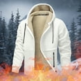 thumbnail image 2 of JTieacloth Men's Outerwear Jackets Coats Winter Jacket Men's Lined Jacket With Hood Men Plain Coat With Zip Men's Windproof Outdoor Jacket Warming Jacket Coat Winter Coat White, 2 of 6