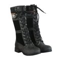 thumbnail image 2 of CEHVOM Women's Winter Fleece Lace Up Side Zipper Square Heel Low Heel Medium Boot, 2 of 4