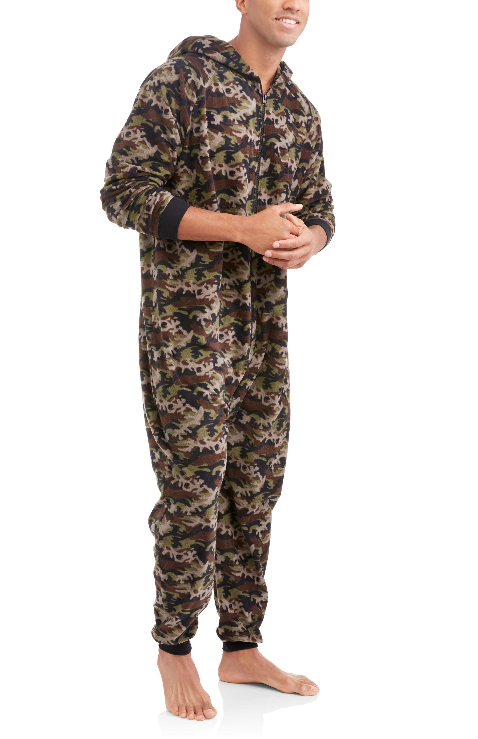 Men's Blanket Sleeper Union Suit Onesie, Up to Size 2XL
