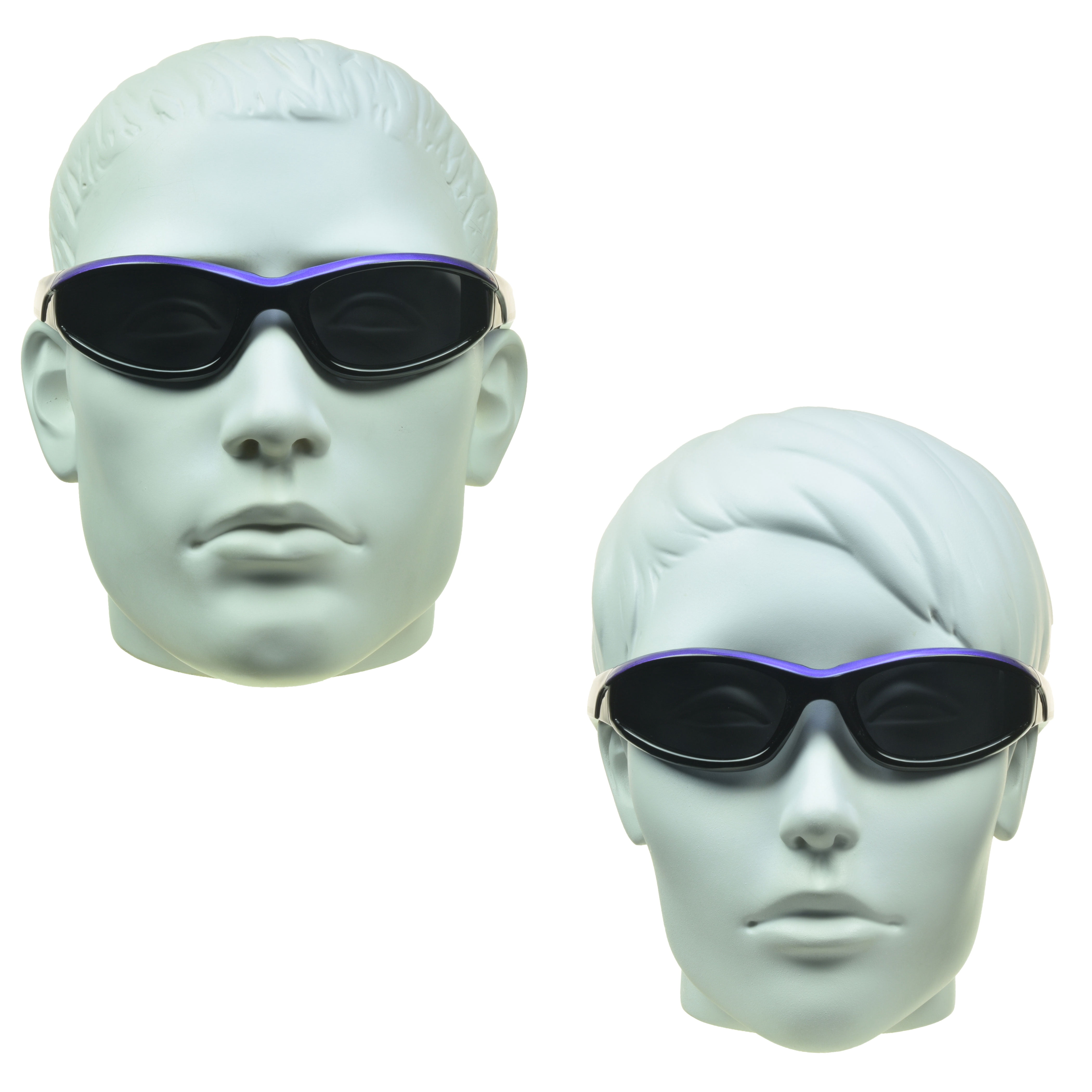 Bikershades Motorcycle Biker Day Night Safety Glasses Women Purple Clear & Gray