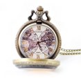 thumbnail image 4 of Accesorios para relojes, relojes de bolsillo de doble tierra de cristal tawny, relojes de bolsillo vintage de cuarzo informales unisex, 4 of 5