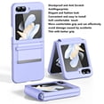 thumbnail image 4 of Étui de Téléphone Antichoc Anti-Rayures Pliable avec Sangle de Tirage Violette pour Galaxy Z Flip 4, 4 of 7