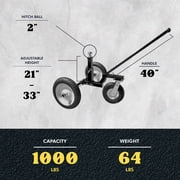 Open Box Tow Tuff TMD-1000C2 Adjustable Steel Heavy Duty Trailer Dolly