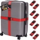 thumbnail image 1 of Gorilla Grip Heavy Duty 8 Pack Adjustable Luggage Straps for Suitcases, Easy to Identify Travel Belt Connector Holds Suitcase Together, Extends Life of Bag, Strap Connects Two Bags, Accessories Red, 1 of 9