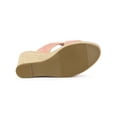 thumbnail image 3 of BLISSFUL STEP Sandales Compensées à Plateforme pour Femmes à Brides Croisées Rose 5,5, 3 of 8