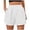White, variant on PMVFHDE Elastic Waist Sport Shorts For Women Loose Wide Leg Solid Color Casual Gym Shorts Orange,M