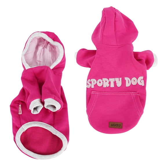 SussexHome Pets XXL Dog Hoodie for XXL Dogs - Cute Dog Clothes Washable Dog Hoodie - Full Coverage Dog Sweater Hoodie - Fuschia