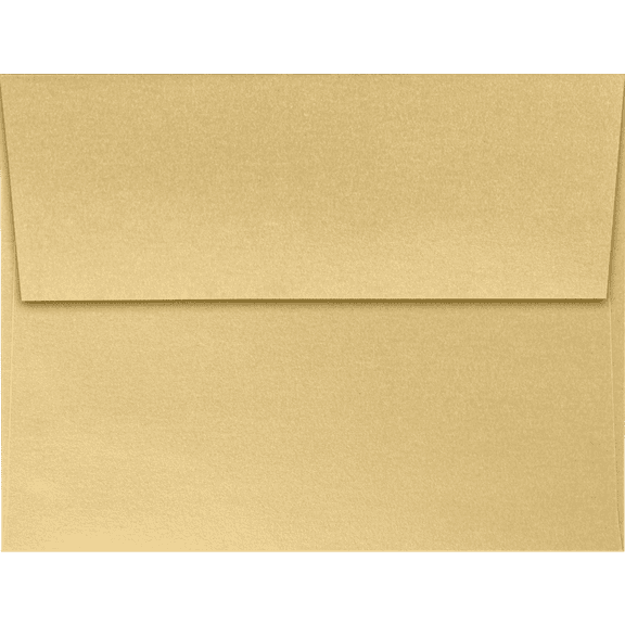 LUXPaper A2 Peel & Press Invitation Envelopes, 4 3/8 x 5 3/4, 80 lb. Blonde Metallic, 50 Pack