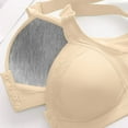 thumbnail image 4 of Bras for Women,Lace Pattern Front Buckle Non Underwire Bra Solid Color Comfortable Tank Top for Daily Wear,Sports Bras for Women,Light Yellow,46, 4 of 7