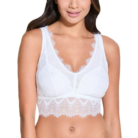 

Cosabella Allure CURVY Plunge Bralette (ALLUR1322) Medium White