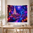 thumbnail image 5 of Luminous Cosmic Night With Vertical Tall Radiant Tree, Mystical Fantasy for Space Lovers, Galaxy Room Decor, Christmas Gift, Tapestry Wall Hanging for Bedroom and Dorm, 5 of 7