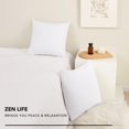 thumbnail image 4 of Deconovo Corduroy Fundas de cojines Juego de 4 – Machine Washable Home Decor for Sofa, Dormitorio | Bright White, 22x22 Inch, 4 of 7