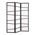 thumbnail image 2 of Roundhill Furniture 3-Panel Screen Room Divider, Black, 2 of 2