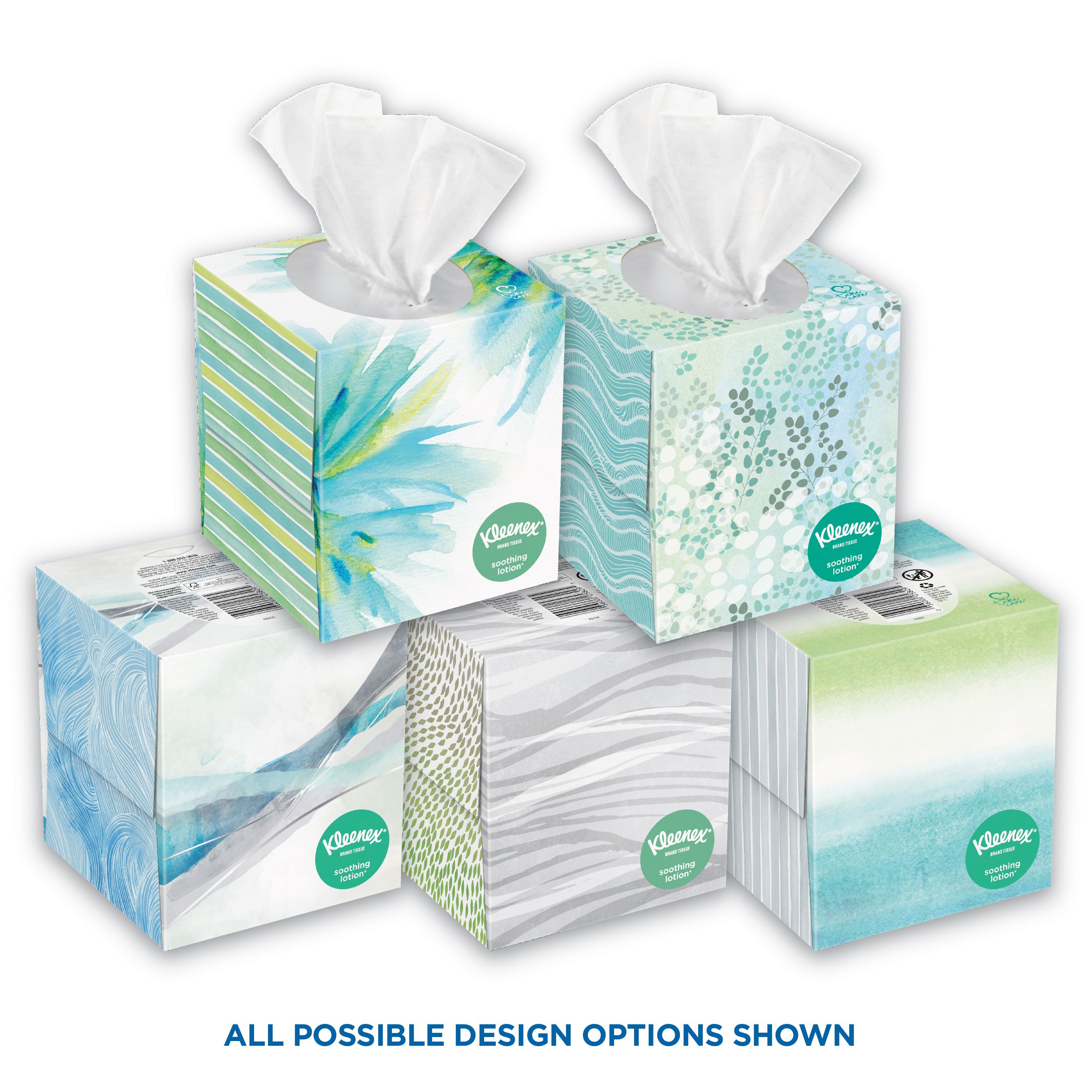 Kleenex Soothing Lotion Facial Tissues, 4 Cube Boxes, 75 White Tissues per Box, 3-Ply (300 Total Tissues) - image 2 of 4