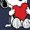 NAVY, variant on Peanuts - Valentines Hugging Heart - Women's Short Sleeve Graphic T-Shirt