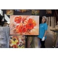 thumbnail image 4 of Startonight Canvas Wall Art Abstract - The Moment of Red Poppies in my House - Large Framed 32" x 48", 4 of 6