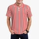 thumbnail image 1 of Fotbe Red And White Stripes Camiseta Polo de Golf para Hombre con Estampado – Camisa Deportiva Transpirable con Cuello Abotonado-Small, 1 of 6