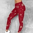 thumbnail image 2 of purcolt Women's Plus Size Christmas Leggings Snowflake Funny Xmas Graphic Elastic High Waisted No See Through Cycling Workout Yoga Pants, 2 of 9