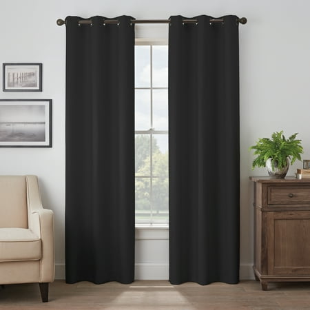 Eclipse Martina Solid Absolute Zero 100% Blackout Window Panel