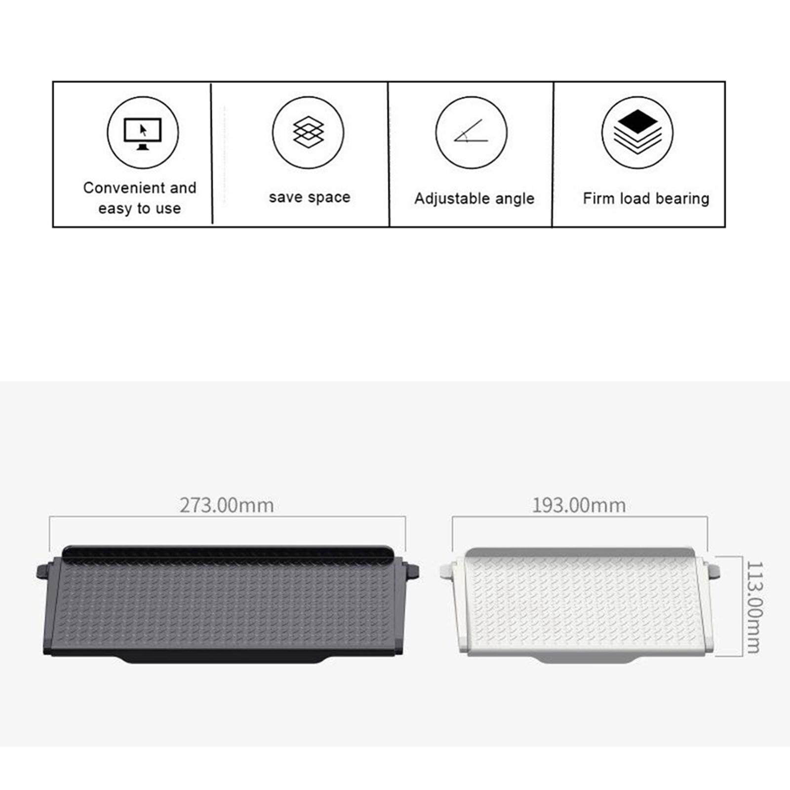 thinsony Plastic TV Top Shelf Screen Storage Bracket Rack L 11.81x4.45 inch Black