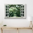 thumbnail image 3 of wall26 Canvas Print Wall Art Window View of Road Under Southern Trees Nature Wilderness Photography Realism Rustic Scenic Colorful Relax/Calm Ultra for Living Room, Bedroom, Office - 24"x36&quot, 3 of 5