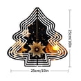 thumbnail image 6 of Stylish Metal Hanging Christmas Tree Wind Spinner - Festive Garden Decoration with Ornaments & Star Perfect for Holiday Cheer, 6 of 6